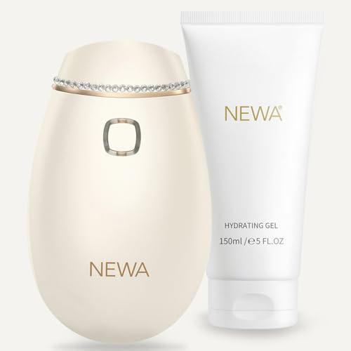 NEWA RF Radio Frequency Beauty Reduction Device(with 1 Gel), Home Use Tightening Device for Skin Wrinkle Removal,Skin Tightening,Light Spots-Professional Skin Care Facial Device (Off-White)
