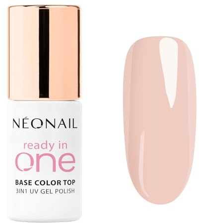 NÉONAIL UV Nagellack 7,2 ml - Beige - READY IN ONE - One Apricot - 3in1 Nagellack - Base Coat - Top Coat - Unterlack Für Nägel - Überlack Für Nagel - UV Lack - Gel Nägel - Nageldesign
