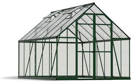 Canopia by Palram Gewächshaus Gross Balance 8x12 Treibhaus 244x367 cm Aluminium Grün Tomatenhaus Polycarbonatplatten UV-beständig