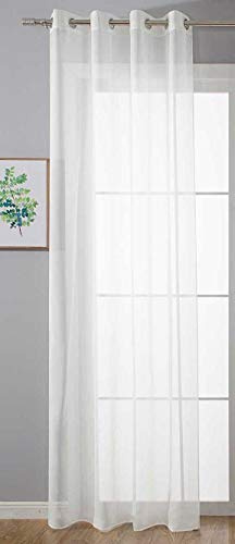 Ösenvorhang Transparent »Uni« Gardine HxB 245x140 cm Weiß Stores Vorhang Ösen Bleibandabschluß Wohnzimmer, 20332-cn