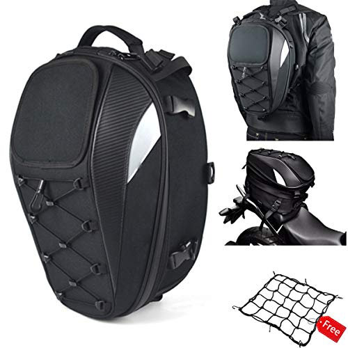 Wasserdichte Motorrad-Gepäcktaschen - Universal-Satteltaschen und Rucksack für Integralhelm, Seitentaschen
