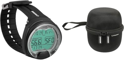 Cressi KS770000 Leonardo Dive Computer, Schwarz & 1946 Watch/Computers Protective Case Tauchuhr/Computer Schutzhülle, Schwarz, Uni