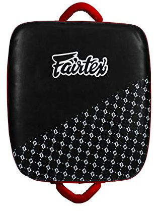 Fairtex LKP1 Leg Kick Pad, A.K.A. The Thai Suitcase for Muay Thai Kickboxing (Black/Red)