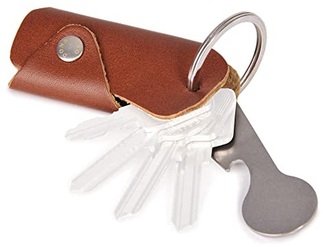 DONBOLSO® Colt I Schlüsseletui aus Leder für 1-6 Schlüssel für Damen und Herren (Nappa Cognac)