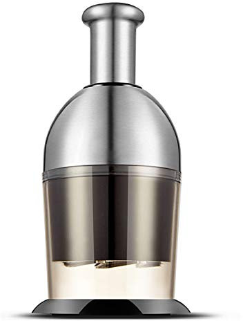 LTLWSH Garlic Crusher, Nut Chopper, Manual Mini Food Chopper with Stainless Steel Blades, Cut Onions, Vegetables, Fruits, Garlic Peeler with Cleaner Brush