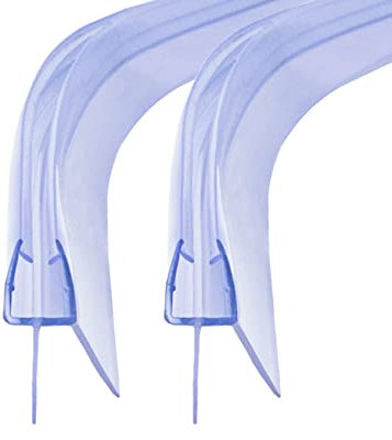 KOOBON Guarnizione per doccia curva, 2x40 cm, per doccia a quarto circuito, perfetta corrispondenza, spessore vetro 6 mm, deflettori per porte della doccia, paraspruzzi
