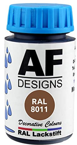 Alex Flittner Designs Lackstift RAL 8011 NUSSBRAUN seidenmatt 50ml Holz Metall Möbel Bad Retuschierlack Reparaturlack