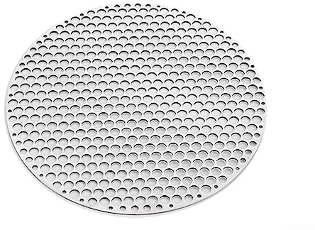 Barbecue Grill Net, Stainless Steel Round Grill Net BBQ Mat Carbon Furnace Steam Nets Barbecue Rack, Non Reusable Fire Grate,28CM