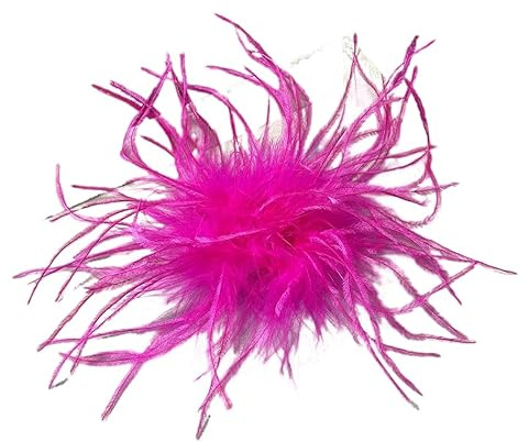 SYSUII Damen Federbrosche,Natürliche Straußenfeder Ansteckbrosche Feder Brosche Pins Kleid Zubehör Fascinators Kostüme Dekor Kopfbedeckung für Frauen Mädchen Geburtstag Hochzeit Party-Rose