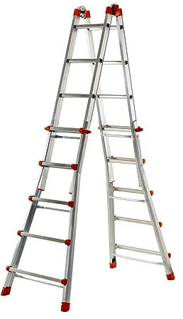 SCALA TELESCOPICA 4+5 PEPPINA - IN ALLUMINIO 8+9 - max 520 cm - Made in Italy GIERRE