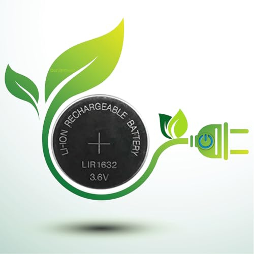 BenjiPower - CR1632 Pile Rechargeable (LIR1632) remplace Pile Bouton CR1632 de Tous Vos appareils