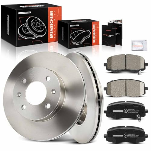Frankberg Bremsensatz inkl. 2x Bremsscheiben + 4x Bremsbeläge Vorne Kompatibel mit i10 PA Picanto SA Replace# 5171207500, 517120X500