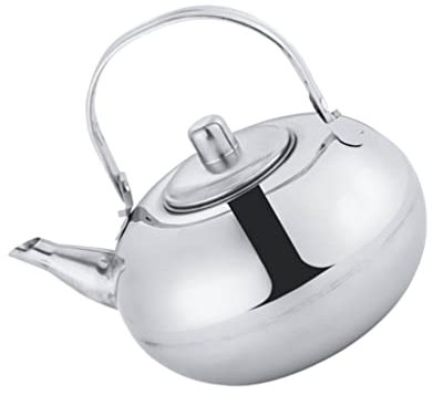 Kleine Teekanne mit Teesieb, Teekanne aus Stahl, Wasser, Edelstahl-Teekanne, Stahl-Teekanne mit Deckel, Teekessel, Vakuum-Wasserkanne, Herd-Teekanne, Bauch-Teekanne, Glaskrug, Wasserkocher, Haushal