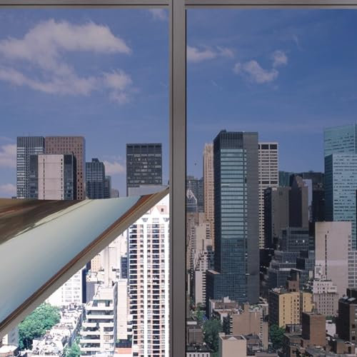 Spiegelfolie Fenster Sichtschutz, Fensterfolie Selbstklebend Sonnenschutzfolie Spiegelfolie, Fenster Sonnenschutzfolie Innen Für Wärmeisolierung, Für Büro Wohnzimmer Und Schlafzimmer (Color : Grey,