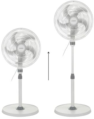 Ventilatore a piantana regolabile e silenzioso