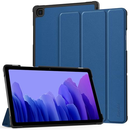 EasyAcc Hülle Kompatibel mit Samsung Galaxy Tab A7 10.4 2022/2020 SM-T500 T505 T507, Ultra Dünn mit Standfunktion Slim PU Leder Smart Schutzhülle mit Auto Sleep Wake Up Funktion (Meerblau)