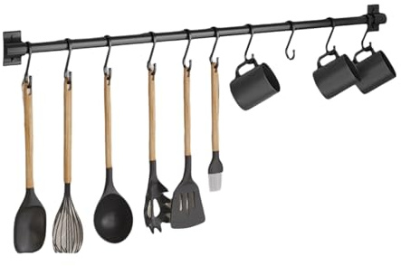 Enigmaire Appendi Utensili da Cucina,Barra Portautensili Cucina,Portaoggetti per Utensili da Cucina a Parete,antiruggine,Anticorrosione,Buon carico,per Appendere Utensili da Cucina.