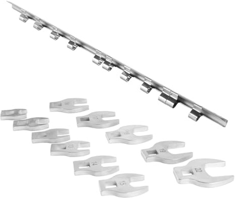 Gorise Wrench and Socket Set 3/8'' Torque Crow's Foot Wrenches Set of 11 for Limited Access Applications