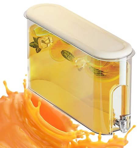 Distributore di bevande ghiacciate, dispenser di acqua per frigorifero con beccuccio, contenitore liquido per frigorifero con coperchio, brocca per acqua fredda a tenuta stagna per casa, cucina, feste