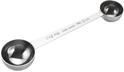 LOVIVER Cucharada de Cuchara de Doble Cara práctica Mango Largo multipropósito Compacto para Ingredientes Secos y líquidos cucharadita