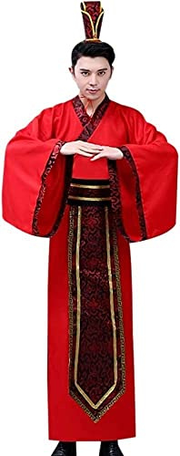 AIHERQG Vêtements traditionnels chinois anciens - Hommes classiques célibataires Hanfu adulte style chinois Tang costume performances robe de remise de diplôme(Style 01,L)