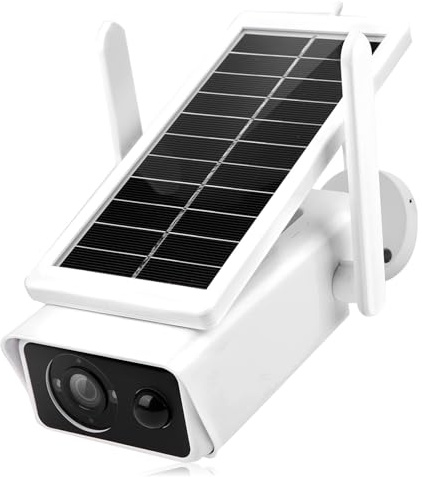 Hamwesh Telecamera di Sicurezza, Telecamera di Sicurezza Wifi Wifi Wireless Wireless con Batterie Ricaricabili a Energia Solare per Visione Notturna a Due Vie Parlano di Rilevamento umano.