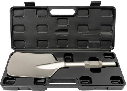 Cincel de pala hexagonal, 135 x 440 mm, cincel para pala de asfalto hexágono, pala de arcilla, ideal para eliminar las sucias duras, la arcilla y el hormigón