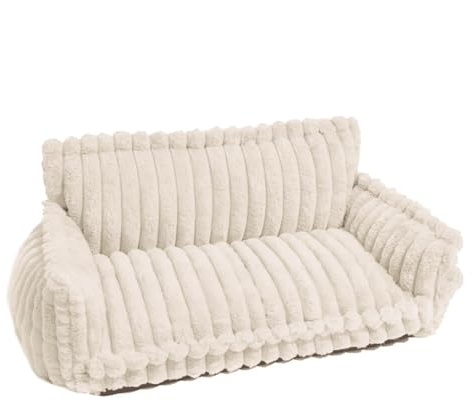 Mr Fluffy Friend - Orthopädisches Waschbares Hundesofa(L-100x67x40CM,Weiß)