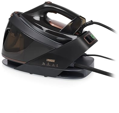 Princess Centrale Vapeur, 3000 W, Jusqu’à 7,5 bar, Réservoir 1,5 l, Semelle Céramique, 70 g/min Vapeur, 250 g/min Boost, Anti-calcaire, Arrêt Automatique, 323091