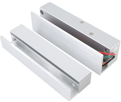 YWBL-WH Serrure électrique pour Porte en Verre 12 V, Verrou électronique monté en pour Portes sans Cadre, Minuterie de Retard Réglable, Contrôle d'accès, sécurité de l'entrepôt