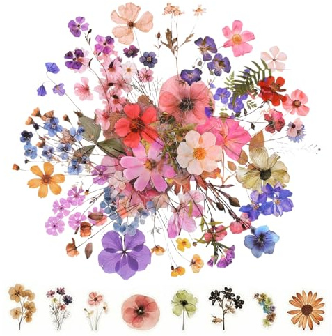 WJIAAA 200 Stück Blumen Scrapbooking Sticker, Blumen Aufkleber Pflanzen Sticker, Flower Blumenaufkleber für Scrapbook Fotoalbum Sammelalbum Laptops Handwerk