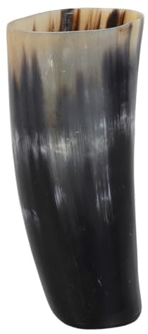 BESTYASH Corno da Bere Vichingo in Corno di Bue Grande Capacità, Boccale Medievale per Birra, Vino e Idromele, Tazza Rinascimentale Rustica per Cosplay, Feste e Collezioni Barware