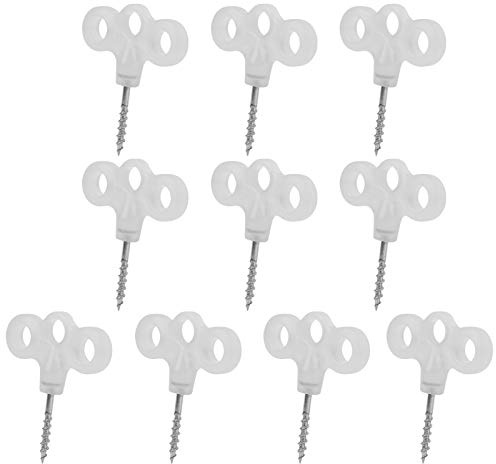 Generic 10 Picchetti Luminosi, Chiodi per Tenda Filettati a Tre Occhi per Campeggio, Design Ecologico e Riciclabile in Colori Vivaci