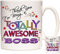 Mug cadeau Boss Thank You for Being A Totally Awesome Boss. Cadeau pour le patron pour un anniversaire, Noël, un départ à la retraite ou une célébration