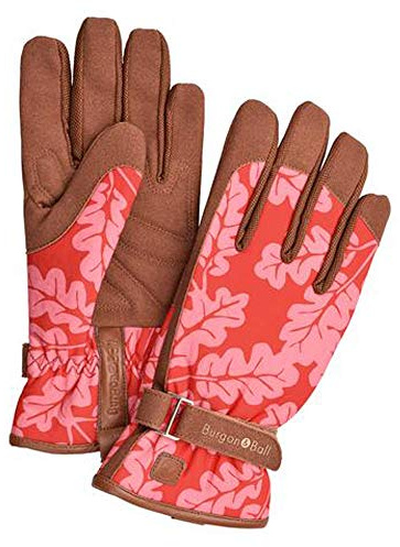 Burgon & Ball “Love The Glove” Garten-Handschuhe für Damen, Eichenblatt, verschiedene Größen, S/M, Eichenblatt-Mohnblume., 1