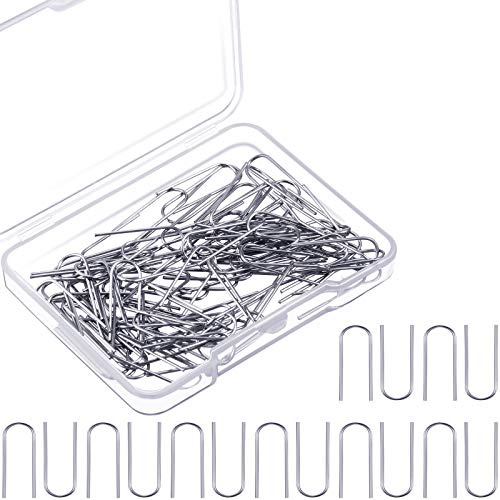 Hotop 150 Pcs High Temperature Nichrome Wire Jump Rings, 21 Gauge with Plastic Storage Box, U Hanger Hooks High Fire Wire for Hobbyists DIY Ceramic, Kiln, Pendant Ornaments, Fusing in Glass | Hanger Hooks for Kiln Glass Fusing, Porcelain Stoneware, Jewelry Pendant Keychain Making, 21 Gauge Wire, Plastic Storage Box