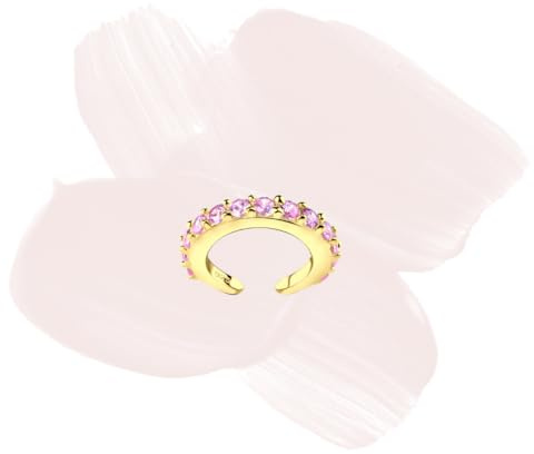 Laimons-örhängen enkel öronklämma 15 mm med zirkonia av sterlingsilver 925, Silver, Kubisk zirkonia