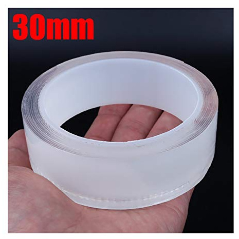 BANGHA Carbon Folie Universal Car Anti-Kollisions- Streifen Nano Band Kratz- Auto Threshold Transparent Film Türkante Rim Schutz Auto-Aufkleber Folie Auto (Color Name : 30mm, Style : 10m)