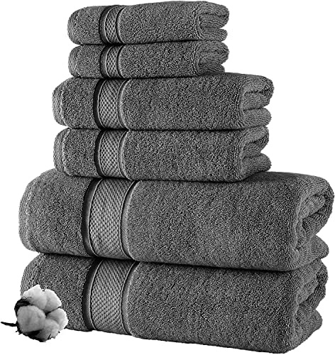 TOWELBAY Asciugamani da bagno di lusso (800 g/m²), 100% cotone egiziano, asciugamano da bagno per viso e mani, super jumbo, ad asciugatura rapida e assorbente, confezione multipla (asciugamano viso