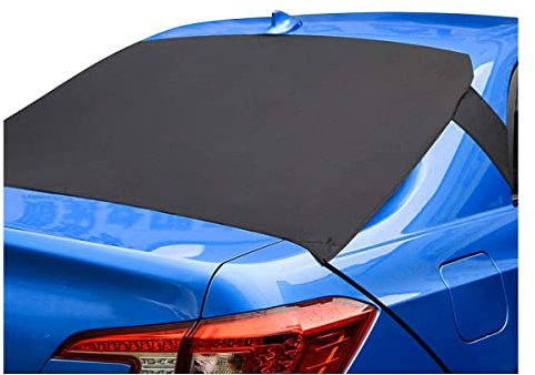 Blilo Car Rear Windshield Snow Ice Cover, Sun Shade and Frost Cover for Rear Windscreen, Windproof Oxford Back Window Protection, Car Winter Exterior Accessories Universal for SUV, Truck, Sedan,Van