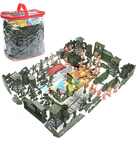 140 Teiliges Soldaten Spielset, Spielfiguren Set von Armee Soldaten Figuren, Armee Soldaten Figuren Militärischen Mini Soldatenfiguren Flugzeuge Spielfiguren Militärspielset für Kinder Jungen Geschenk