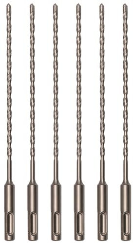 HLOFIZI 3/16 x 8 Concrete Drill Bit 3/16 in. SDS Plus Hammer Masonry Drill Bits for Block Wall, Brick, Stone, 6 Pack