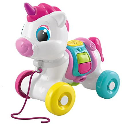 Clementoni Baby Baby Unicornio Siempre Conmigo, Trainable para Niños 6-36 Meses, Estimula al Recién Nacido en los Primeros Pasos, Centro de actividades para la primera infancia para aprender números y