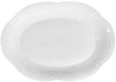 Holst Porzellan SF 031 - Plato ovalado de porcelana (32 cm, 32 x 22,5 x 2,5 cm), color blanco