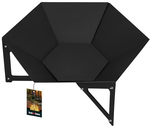 KOTARBAU® Feuerschale mit Beinen Rostfrei Feuerstelle Feuerschale Outdoor Sechseckige Feuerschalen für den Garten 64 cm x 56 cm Hexagon für Lagerfeuer & Camping Outdoor Fire Pit Feuerkörbe