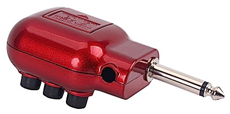 Roter Kleiner Vorverstärker Sz02 mit 6, 35-mm Klinkenstecker | 2-band Eq mit Bass und Höhenregler, Lautstärkeregelung, für Akustische Gitarre, Abs Ausführung