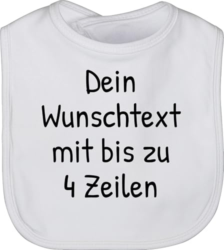 Geschenk mit Namen personalisiert by Shirtracer - Baby Lätzchen - Aufdruck selbst gestalten - Wunschdruck Text Namen I Eigener Custom Text