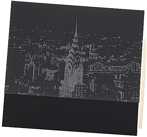 BCOATH 2stücke Kratzbilder City Night View Für Junge Mädchen Dickes Scratch Paper Diy Kunsthandwerk Kreative Rissfeste Malvorlagen Kreativität Und Visualisierung Inklusive