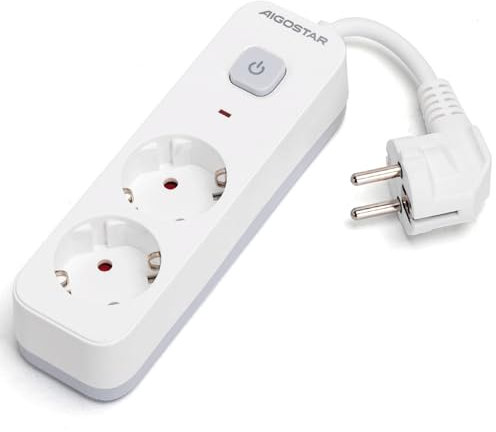 Multiprise à 2 Prises avec Interrupteur, idéale pour connecter Plusieurs appareils et Offrir sécurité et contrôle à la Maison.