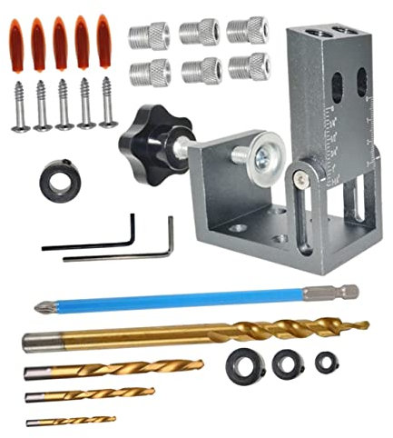 KONTONTY Adjustable Inclined Positioner Angle Drill Guide Punch Locator Tool Woodworking Supplies